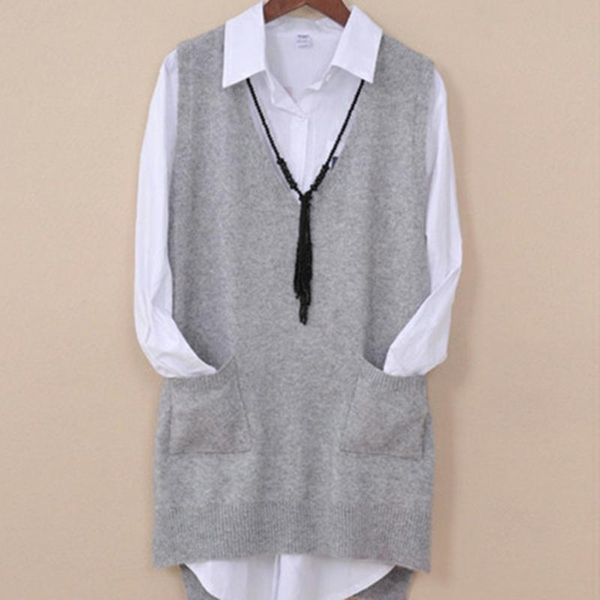 women's sweaters 2021 spring autumn cashmere knitted vest both sides split loose sweater waistcoat female pullover sleeveless, White;black
women's sweaters 2021 spring autumn cashmere knitted vest both sides split loose sweater waistcoat female pullover sleeveless, White;black