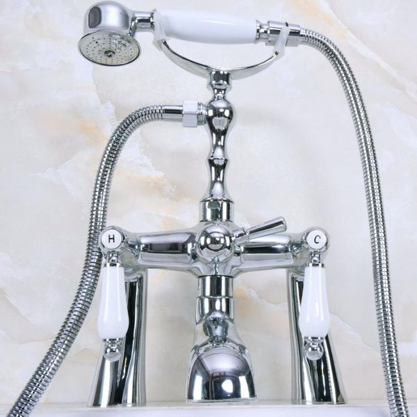 polished chrome bathroom shower taps deck mounted clawfoot bath tub faucet dual handle mixer tap with handheld wna110 sets
polished chrome bathroom shower taps deck mounted clawfoot bath tub faucet dual handle mixer tap with handheld wna110 sets