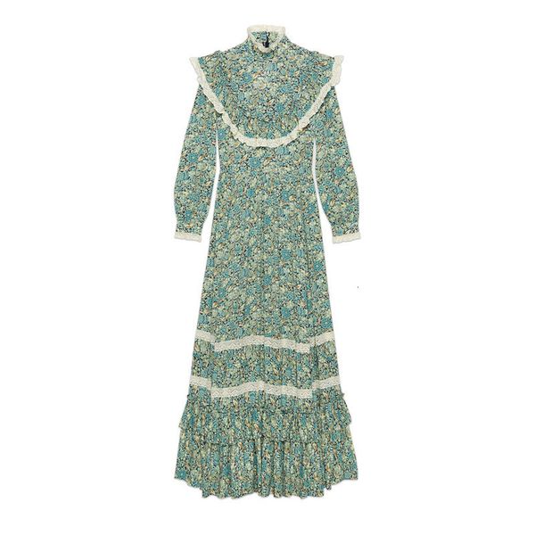 casual dresses vintage floral printed long for women spring summer 2021 runway designers elegant ruffles sleeve pleated maxi dress, Black;gray
casual dresses vintage floral printed long for women spring summer 2021 runway designers elegant ruffles sleeve pleated maxi dress, Black;gray