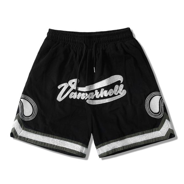 shorts lettered embroidery color matching men's street fashion contrast splicing capris trend elastic waist pants, White;black
shorts lettered embroidery color matching men's street fashion contrast splicing capris trend elastic waist pants, White;black