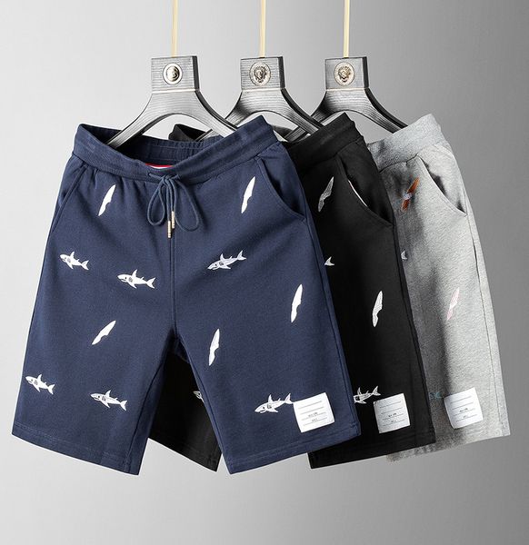 high version fog shark embroidery summer capri pants bodyguard middle pants pure cotton sports casual shorts trendy men, Black
high version fog shark embroidery summer capri pants bodyguard middle pants pure cotton sports casual shorts trendy men, Black