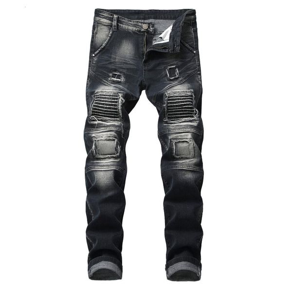 men's jeans mens winter hip hop rock men pants clothes jean homme distressed ripped denim biker masculino dj6b, Blue
men's jeans mens winter hip hop rock men pants clothes jean homme distressed ripped denim biker masculino dj6b, Blue