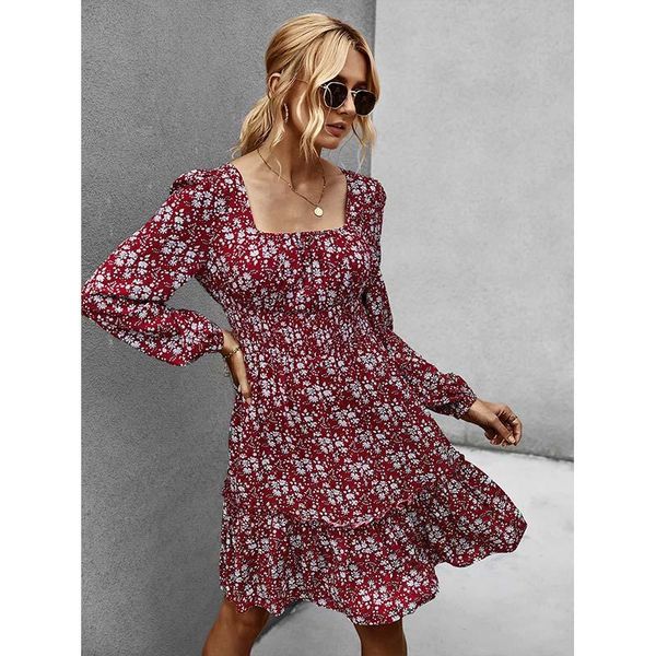 casual dresses ladies autumn retro square collar printed dress fashion long sleeve high waist women mini wl199, Black;gray
casual dresses ladies autumn retro square collar printed dress fashion long sleeve high waist women mini wl199, Black;gray