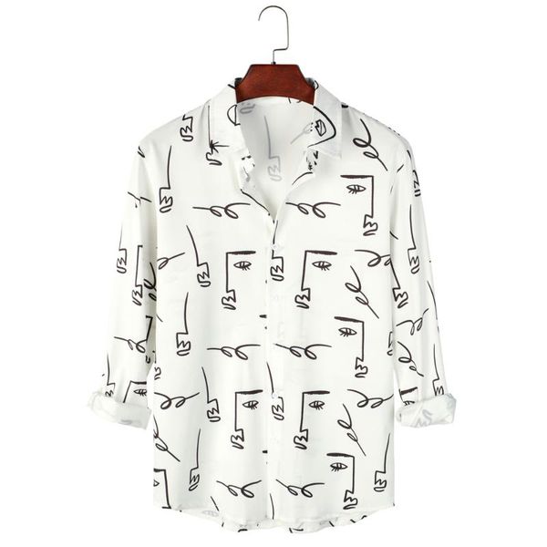 men's casual shirts loose fashion print turn down collar single tie long sleeve shirt winter holiday men autumn vintage, White;black
men's casual shirts loose fashion print turn down collar single tie long sleeve shirt winter holiday men autumn vintage, White;black