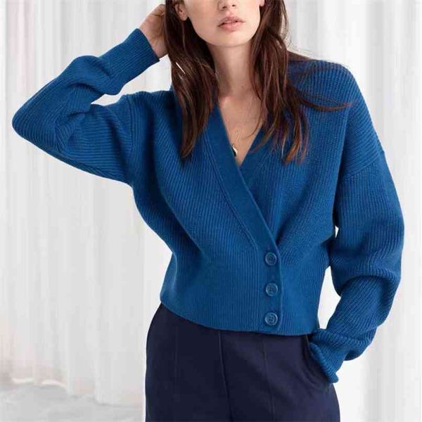 autumn and winter women's sweater casual solid color v-neck long-sleeved button decorative cardigan 210430, White
autumn and winter women's sweater casual solid color v-neck long-sleeved button decorative cardigan 210430, White