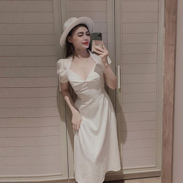 casual dresses 2021 women french white a- line bubble es clothes short sleeve summer solid party maxi lr5v, Black;gray
casual dresses 2021 women french white a- line bubble es clothes short sleeve summer solid party maxi lr5v, Black;gray