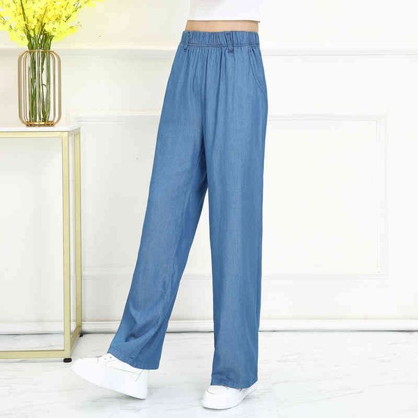 jeans summer with women's breeches elastic waist high leg loose plus size denim thin ladies breathable pants, Blue
jeans summer with women's breeches elastic waist high leg loose plus size denim thin ladies breathable pants, Blue