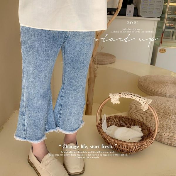 sweet fashion girls stretch denim pants pure color hypotenuse flared trousers for kids toddler casual clothing children, Blue
sweet fashion girls stretch denim pants pure color hypotenuse flared trousers for kids toddler casual clothing children, Blue