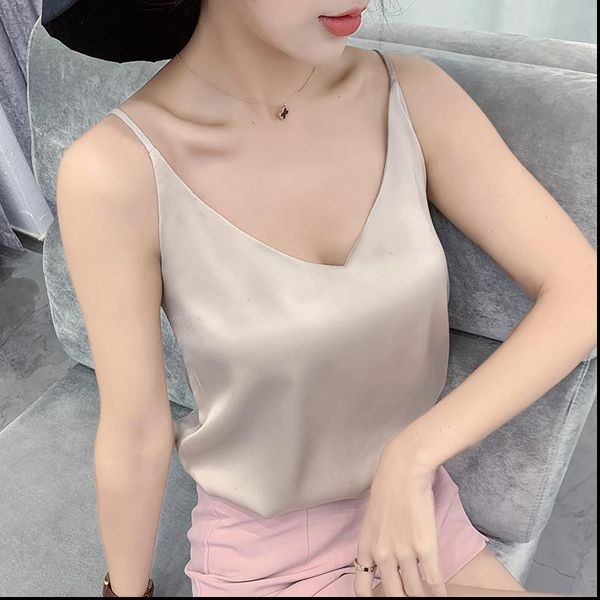 korean silk v neck womens tanks satin sleeveless black tees cami halter plus size elegant white
korean silk v neck womens tanks satin sleeveless black tees cami halter plus size elegant white