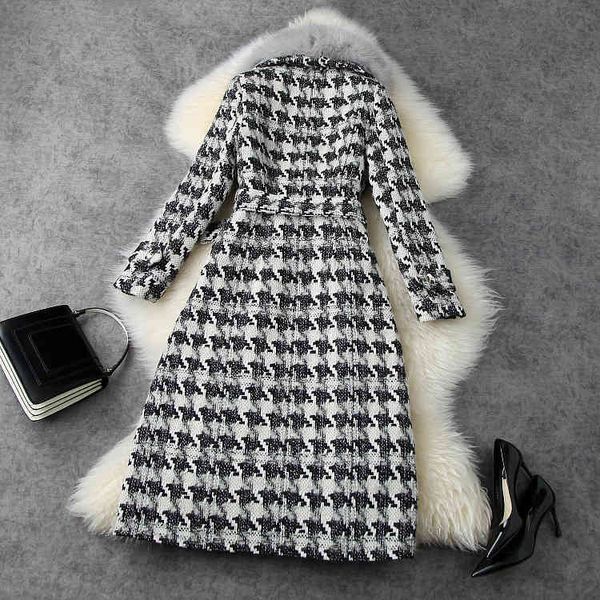 women's european wear winter style long-sleeved fur-collar plaid print lace-up fashionable tweed coat vqjy, Black;brown
women's european wear winter style long-sleeved fur-collar plaid print lace-up fashionable tweed coat vqjy, Black;brown