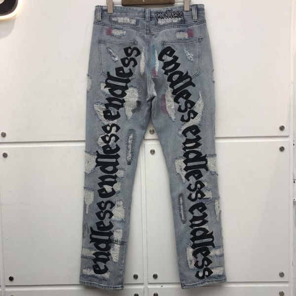 men's jeans denim men women 1:1 streetwear pants damage hole distressed cowboy letter embroidery, Blue
men's jeans denim men women 1:1 streetwear pants damage hole distressed cowboy letter embroidery, Blue