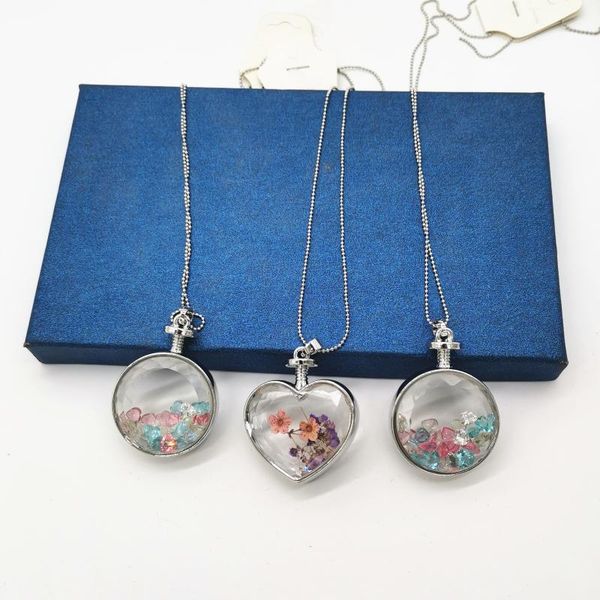 pendant necklaces fashion heart/ round shape rhodium plated alloy dried flower/heart loose crystal beads necklace ball chain xy267, Silver
pendant necklaces fashion heart/ round shape rhodium plated alloy dried flower/heart loose crystal beads necklace ball chain xy267, Silver