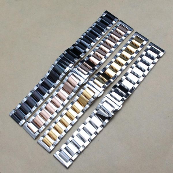 watch bands polished watchband strap 18mm 20mm 22mm 24mm solid stainless steel bracelets butterfly buckle straight end, Black;brown
watch bands polished watchband strap 18mm 20mm 22mm 24mm solid stainless steel bracelets butterfly buckle straight end, Black;brown