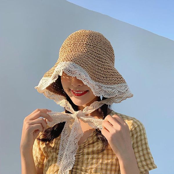 beach straw hat sun protection japanese style lace braided holiday vacation sun-shade ins hipster beanie/skull caps, Blue;gray
beach straw hat sun protection japanese style lace braided holiday vacation sun-shade ins hipster beanie/skull caps, Blue;gray