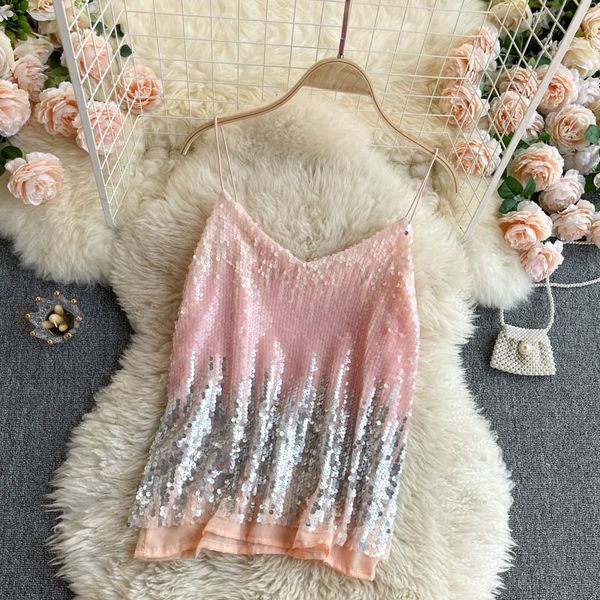 women's tanks & camis female deat manga-lining sequins versatile gradient thin spring fashion summer 11b786 dg7x, White
women's tanks & camis female deat manga-lining sequins versatile gradient thin spring fashion summer 11b786 dg7x, White