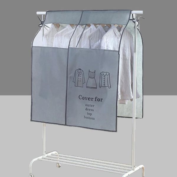 clothing & wardrobe storage garment bag cover non-woven fabric cloth suit travel portable bag(grey)