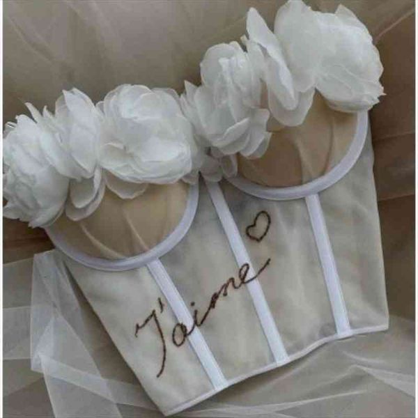 fairy 3d flowers embroidered fish women tank bone corset camisoles tube wrap chest bra lace cami rhinestone mesh top, White
fairy 3d flowers embroidered fish women tank bone corset camisoles tube wrap chest bra lace cami rhinestone mesh top, White