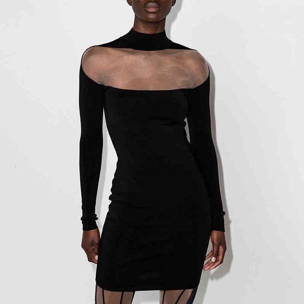 casual dresses winter black long sleeve round neck mesh semi transparent elastic bandage dress design women's wear sud3, Black;gray
casual dresses winter black long sleeve round neck mesh semi transparent elastic bandage dress design women's wear sud3, Black;gray