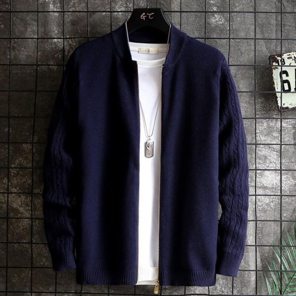 men's sweaters spring and autumn sweater coat zipper long sleeve cardigan solid color middle-aged young korean fashion slim, White;black
men's sweaters spring and autumn sweater coat zipper long sleeve cardigan solid color middle-aged young korean fashion slim, White;black