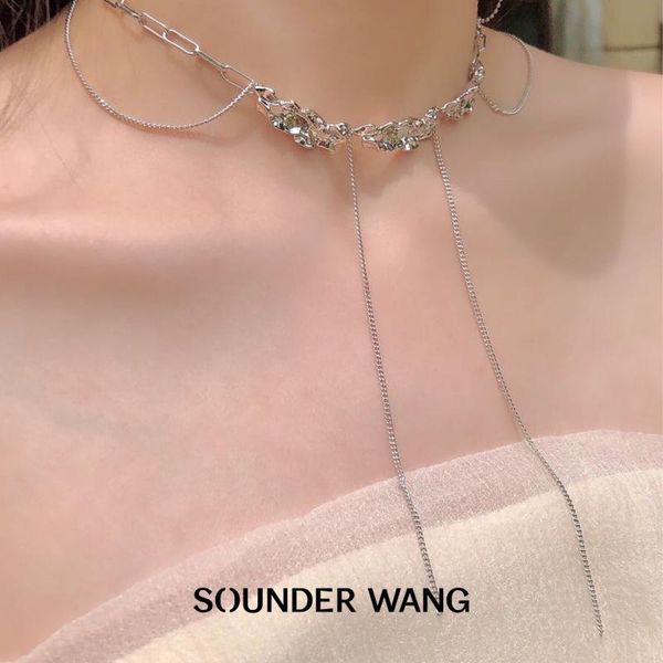 chains 7rings trendy style niche fashion design long tassels titanium necklace for women hip choker jewelry accessories, Silver
chains 7rings trendy style niche fashion design long tassels titanium necklace for women hip choker jewelry accessories, Silver