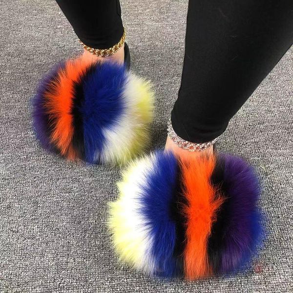 slippers amazing fur slides for women real raccoon home flat non-slip furry sandals summer beach flip flops plus size, Black
slippers amazing fur slides for women real raccoon home flat non-slip furry sandals summer beach flip flops plus size, Black