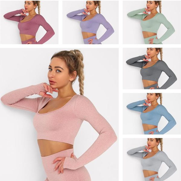 yoga outfit autumn and winter solid color knitted long-sleeved sports t-shirt quick-drying breathable running fitness clothes
yoga outfit autumn and winter solid color knitted long-sleeved sports t-shirt quick-drying breathable running fitness clothes