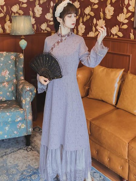 casual dresses 2021 fashion women's clothing mandarin collar vintage dress women winter, Black;gray
casual dresses 2021 fashion women's clothing mandarin collar vintage dress women winter, Black;gray