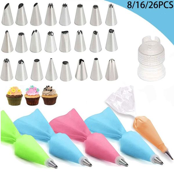 8/16/26pcs eva pastry bag tips set cake decorating tools kit cream icing piping nozzle cupcake cookie baking decoration bakeware
8/16/26pcs eva pastry bag tips set cake decorating tools kit cream icing piping nozzle cupcake cookie baking decoration bakeware