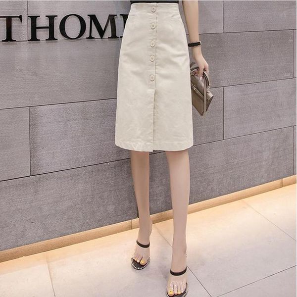 skirts 2021 summer single breasted thin elastic wrap hip skirt, Black 
skirts 2021 summer single breasted thin elastic wrap hip skirt, Black