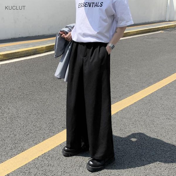 vibe mop pants men's summer straight loose casual suit wide leg suits & blazers, White;black
vibe mop pants men's summer straight loose casual suit wide leg suits & blazers, White;black