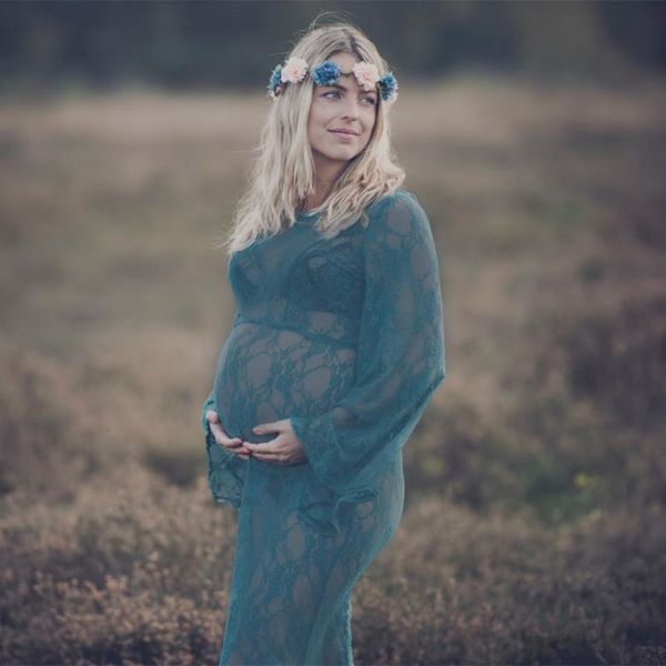 maternity dresses pography props maxi pregnancy clothes lace dress fancy shooting po, White
maternity dresses pography props maxi pregnancy clothes lace dress fancy shooting po, White