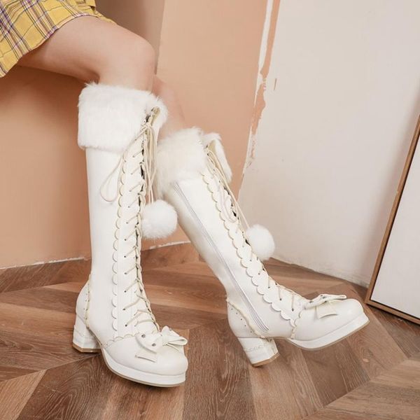 boots swwet white fur snow women mid-calf winter warm cozy long plush high heel zip platform knee plus size 43 699-1, Black
boots swwet white fur snow women mid-calf winter warm cozy long plush high heel zip platform knee plus size 43 699-1, Black