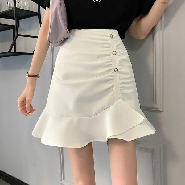 temperament all-match slim high waist white irregular pleated mermaid skirts women fashion korean style chic mujer faldas 210610, Black
temperament all-match slim high waist white irregular pleated mermaid skirts women fashion korean style chic mujer faldas 210610, Black
