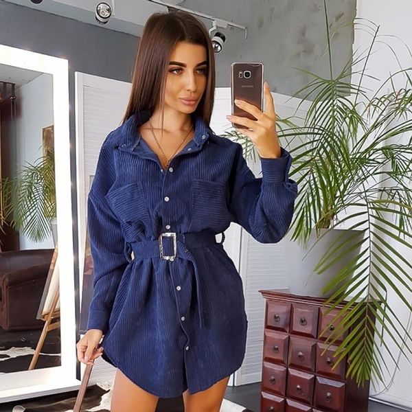 casual dresses women's dress spring autumn belt straight mini ladies long sleeve turn down collar solid party vestidos robe femme, Black;gray
casual dresses women's dress spring autumn belt straight mini ladies long sleeve turn down collar solid party vestidos robe femme, Black;gray