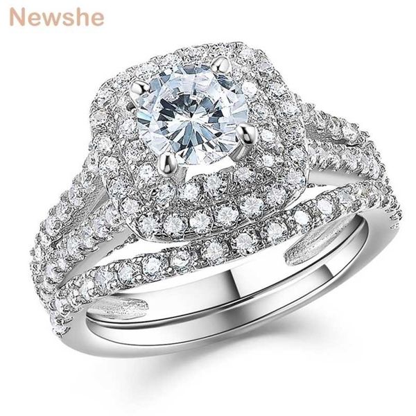 she 2 pcs women's wedding engagement ring set 925 sterling silver 2ct round created blue sapphire white cz size 4-13 220210, Slivery;golden
she 2 pcs women's wedding engagement ring set 925 sterling silver 2ct round created blue sapphire white cz size 4-13 220210, Slivery;golden