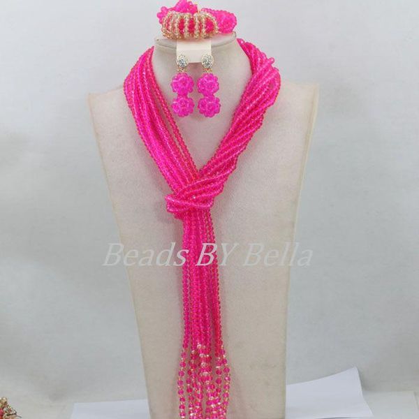 earrings & necklace fuchsia crystal bridal lace jewlery african beads jewelry set nigerian wedding statement abf500, Silver
earrings & necklace fuchsia crystal bridal lace jewlery african beads jewelry set nigerian wedding statement abf500, Silver