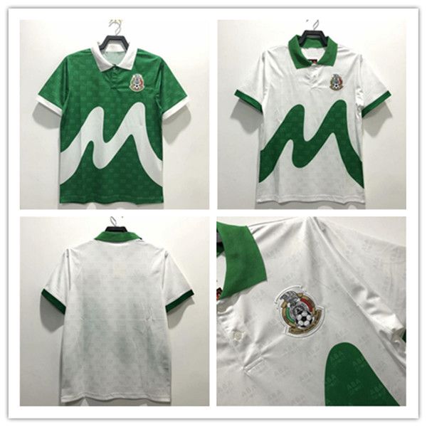 1995 retro edition mexico soccer jersey maillots de football home blue shirt away white short sleeved man uniforms, Black;yellow
1995 retro edition mexico soccer jersey maillots de football home blue shirt away white short sleeved man uniforms, Black;yellow