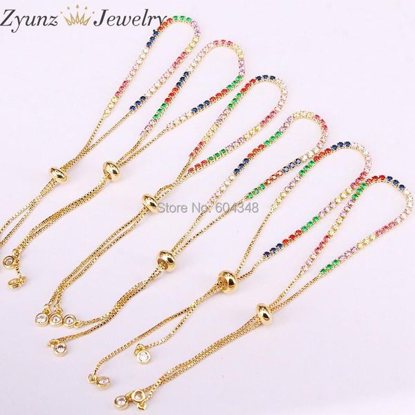 link, chain 10pcs thin rainbow cz tennis bracelet, colorful gold color crystal zirconia trendy bracelet for women jewelry, Black
link, chain 10pcs thin rainbow cz tennis bracelet, colorful gold color crystal zirconia trendy bracelet for women jewelry, Black