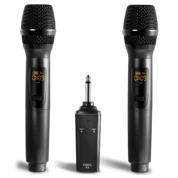 microphones 2pcs k380s portable wireless mic karaoke ktv party music singing professional uhf microphone
microphones 2pcs k380s portable wireless mic karaoke ktv party music singing professional uhf microphone
