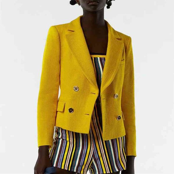 women summer solid casual blazers coats suit za double breasted veins female elegant ol short blazer outerwear clothing 210513, White;black
women summer solid casual blazers coats suit za double breasted veins female elegant ol short blazer outerwear clothing 210513, White;black