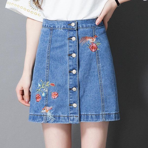 skirts high waisted embroidered denim skirt for women button straight office lady elegant knee length harajuku, Black
skirts high waisted embroidered denim skirt for women button straight office lady elegant knee length harajuku, Black