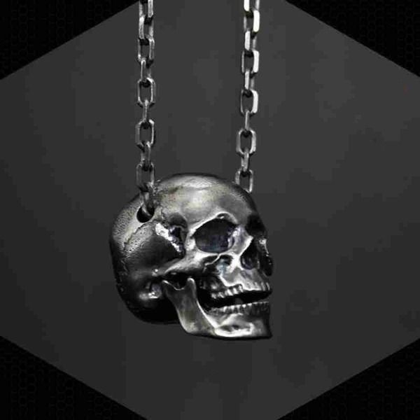vilage retro gothic 316l stainless steel skull pendant necklace punk men's titanium steel necklace riding jewelry gifts, Silver
vilage retro gothic 316l stainless steel skull pendant necklace punk men's titanium steel necklace riding jewelry gifts, Silver