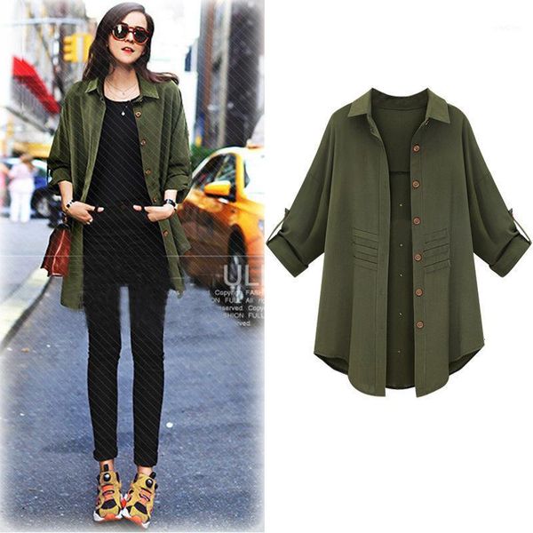 women's trench coats fashion women jackets shirt long sleeve loose casual thin clothing1 vlvx, Tan;black
women's trench coats fashion women jackets shirt long sleeve loose casual thin clothing1 vlvx, Tan;black