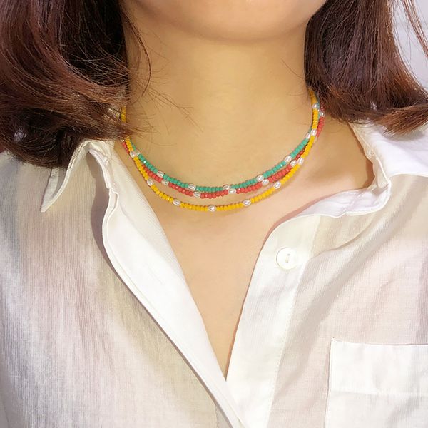 colorful crystal necklace choker handmade beaded chain jewelry 211598, Golden;silver
colorful crystal necklace choker handmade beaded chain jewelry 211598, Golden;silver