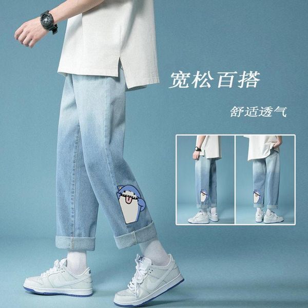 men's jeans gradient blue printed hiphop high street washed denim trousers spring summer casual straight wide-leg pants loose clothing
men's jeans gradient blue printed hiphop high street washed denim trousers spring summer casual straight wide-leg pants loose clothing