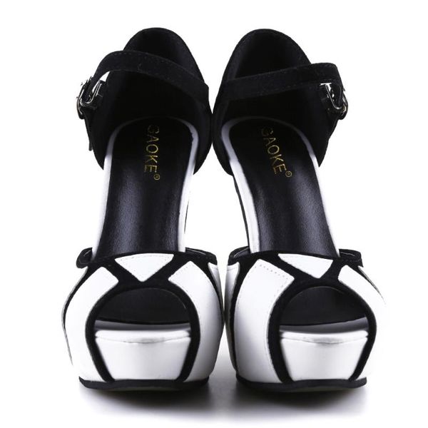 summer women high heels sandals 11.5cm fashion stripper shoes ankle strap party pumps platform, Black
summer women high heels sandals 11.5cm fashion stripper shoes ankle strap party pumps platform, Black