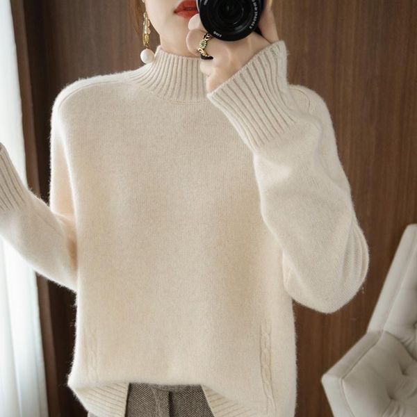 women's sweaters autumn and winter half high neck bottoming sweater korean fashion style long-sleeved knitted warm simple pullover, White;black
women's sweaters autumn and winter half high neck bottoming sweater korean fashion style long-sleeved knitted warm simple pullover, White;black