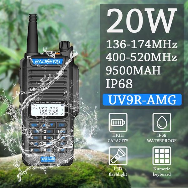 baofeng uv-9r amg 20w 9800mah waterproof ip67 walkie talkie high power cb ham 20km long range uv9r portable two way radio
baofeng uv-9r amg 20w 9800mah waterproof ip67 walkie talkie high power cb ham 20km long range uv9r portable two way radio