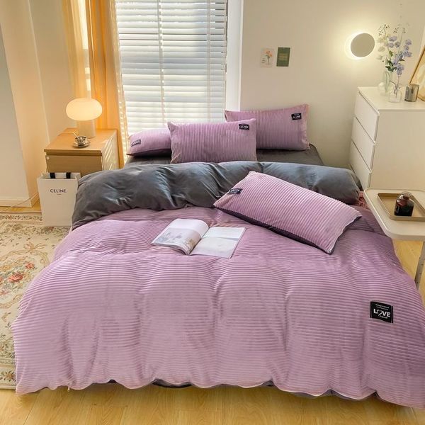 bedding sets solid color velvet purple duvet cover for household winter warmth soft thick set bedroom twin king
bedding sets solid color velvet purple duvet cover for household winter warmth soft thick set bedroom twin king