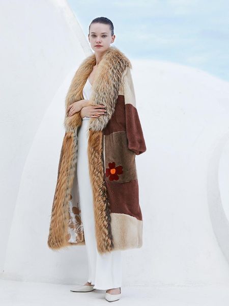 women's fur & faux luxury natural mink coat genuine collar female jacket thick warm coats and jackets women abrigo mujer zjt563, Black
women's fur & faux luxury natural mink coat genuine collar female jacket thick warm coats and jackets women abrigo mujer zjt563, Black